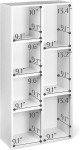 White 7-Cube Organizer Bookcase with Storage Shelves