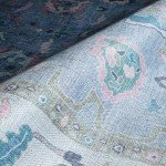 Oversized Lavender Vintage Turkish Oushak Area Rug