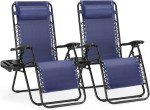 Set of 2 Zero Gravity Recliner Chairs - Blue