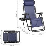 Set of 2 Zero Gravity Recliner Chairs - Blue