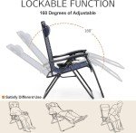 Set of 2 Zero Gravity Recliner Chairs - Blue
