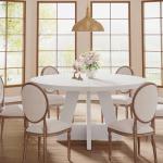 Tribesigns 47-inch Round White Dining Table