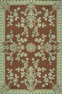 Teal/Brown Reversible Outdoor Rug, 4' x 6