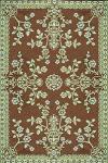 Teal/Brown Reversible Outdoor Rug, 4' x 6