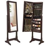 SONGMICS Jewelry Armoire with LED Lights and Lock