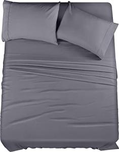 Soft Microfiber Queen Bed Sheet Set - Gray