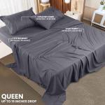 Soft Microfiber Queen Bed Sheet Set - Gray