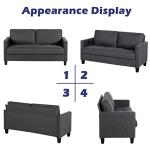 Cozy Grey Loveseat Sofa for Small Spaces