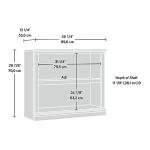 Sauder 2-Shelf Bookcase in Estate Black Finish