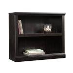 Sauder 2-Shelf Bookcase in Estate Black Finish