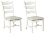 Valebeck Vintage Farmhouse Cushioned Dining Chairs, 2 Pack