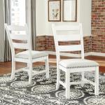 Valebeck Vintage Farmhouse Cushioned Dining Chairs, 2 Pack