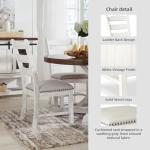 Valebeck Vintage Farmhouse Cushioned Dining Chairs, 2 Pack