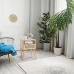 MaxSmeo Modern Rattan Nightstand with Storage