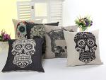 Colorful Skull Throw Pillow Covers - Set of 5