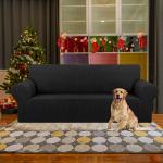 Pet-Friendly Stretch Sofa Cover for 3-Cushion Couch