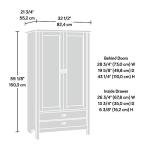 Sauder Cottage Road Soft White Armoire