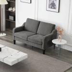 VINGLI 53" Light Grey Mid-Century Loveseat Sofa
