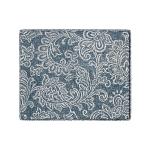 Blue Denim Jacobean Modern Storage Ottoman