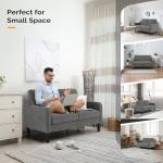 VINGLI 53" Light Grey Mid-Century Loveseat Sofa