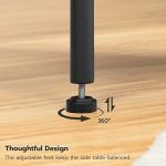 Rustic Brown Side Table Set with Charging Station
