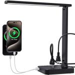 Modern LED Desk Lamp with USB Ports and Touch Control