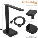 Modern LED Desk Lamp with USB Ports and Touch Control