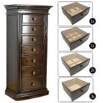 Lawson Jewelry Armoire with Mirror and Drawers