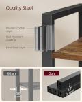 VASAGLE Industrial 4-Tier Bookshelf in Rustic Brown