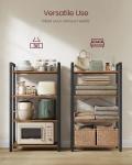 VASAGLE Industrial 4-Tier Bookshelf in Rustic Brown