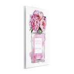 Glam Pink Peony Perfume Bottle Wall Art
