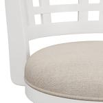 Fairfox White Swivel Counter Stool with Lattice Back