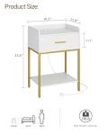 Masupu Nightstand with Charging Station and Storage