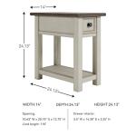 Bolanburg Farmhouse Chair Side Table, Light Brown