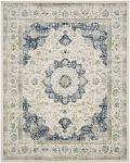 Ivory & Blue Shabby Chic Area Rug - 9' x 12