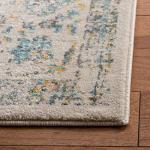 Ivory & Blue Shabby Chic Area Rug - 9' x 12