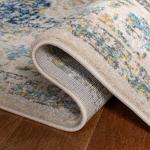 Ivory & Blue Shabby Chic Area Rug - 9' x 12