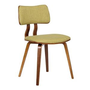 Jaguar Mid-Century Dining Chair, Walnut & Green