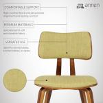 Jaguar Mid-Century Dining Chair, Walnut & Green