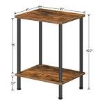 Set of 2 Rustic End Tables with Storage