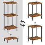Set of 2 Rustic End Tables with Storage