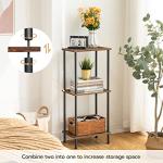 Set of 2 Rustic End Tables with Storage