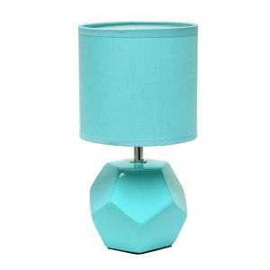Blue Round Prism Mini Table Lamp with Shade