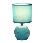Blue Round Prism Mini Table Lamp with Shade