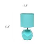Blue Round Prism Mini Table Lamp with Shade