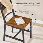 Set of 2 Rustic Wooden Dining Chairs