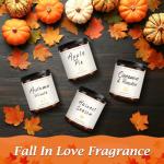 Auelife 4 Pack Fall Scented Candle Set