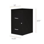 Lorell 2-Drawer File Cabinet in Black