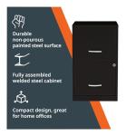 Lorell 2-Drawer File Cabinet in Black