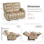MCombo 55.9" Electric Loveseat Recliner with USB